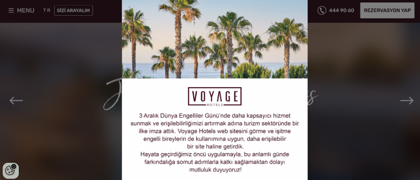 Voyage Hotels social media post for International Day of Persons with Disabilities